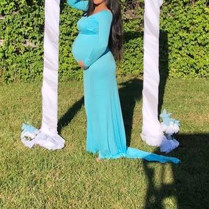 Sky blue Maternity Dress.